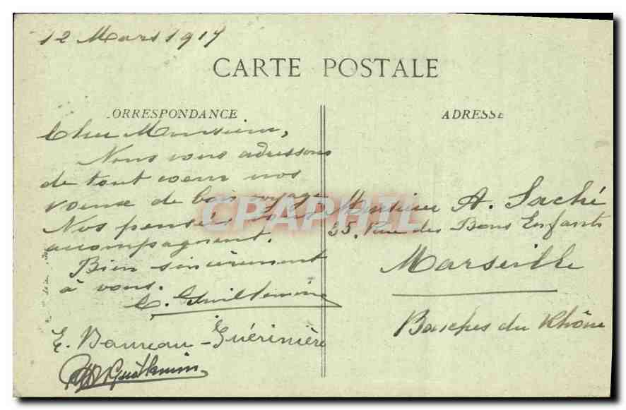 CPA Paris La Conciergerie  — Rückseite