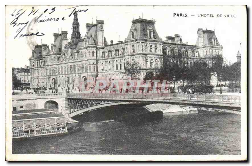 CPA Paris l'Hotel de Ville 