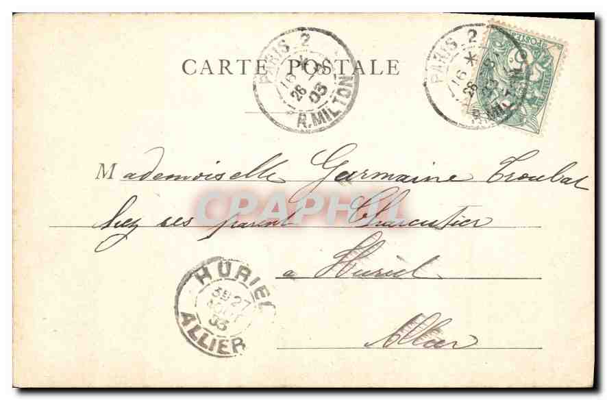 CPA Paris l'Hotel de Ville  — Rückseite