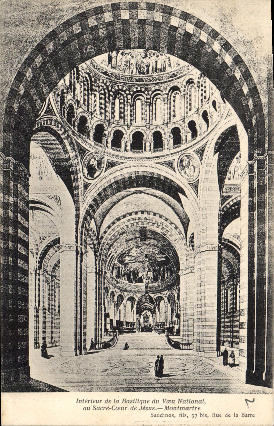 CPA Interieur de la Basilique du Voeu National au Sacre Coeur de Jesus Montmartre 