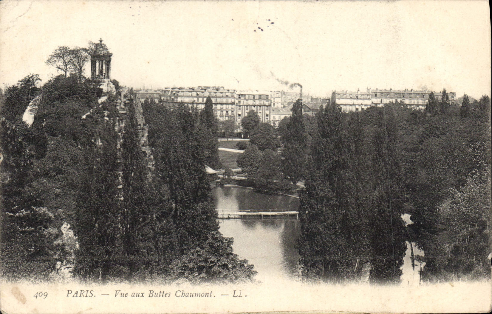 Paris — Vue aux Buttes Chaumont — Li, n°409
