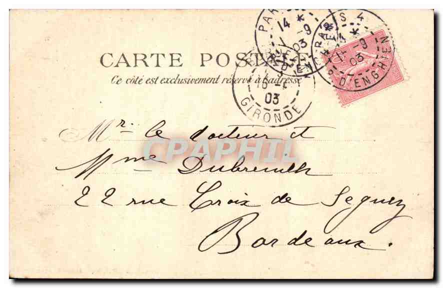 CPA Paris La Fontaine de Carpeaux au Luxembourg  — Rückseite