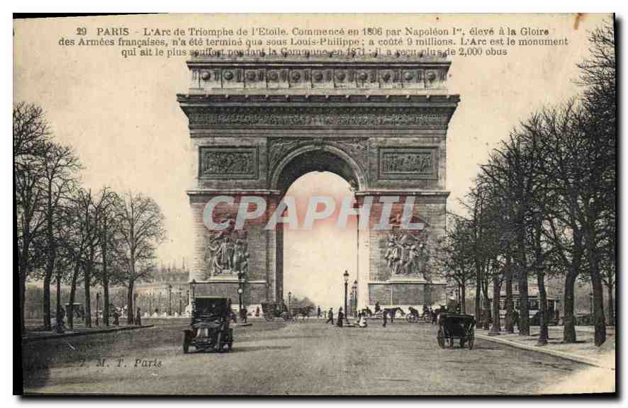 CPA Paris L'Arc de Triomphe de l'Etoile 