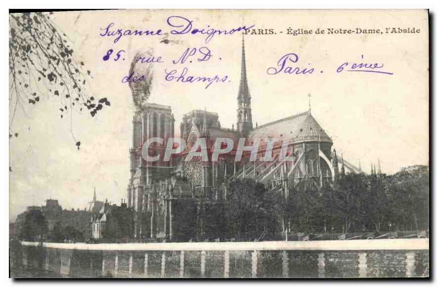 CPA Paris Eglise de Notre Dame l'Abside 