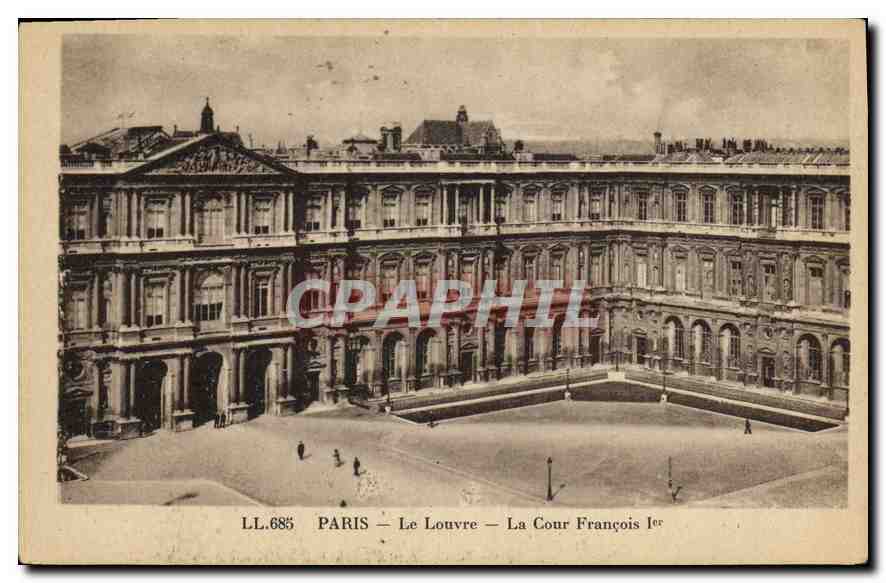CPA Paris Le Louvre La Cour Francois 1er