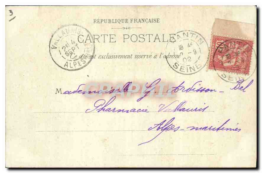 CPA Paris Facade de Notre Dame  — Verso