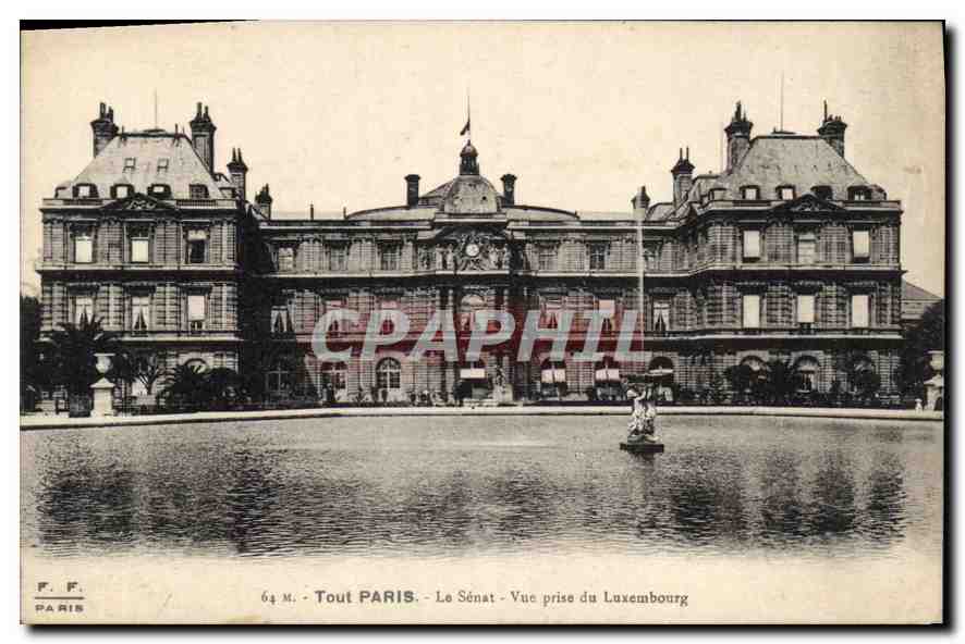 CPA Tout Paris Le Senat Vue prise du Luxembourg 