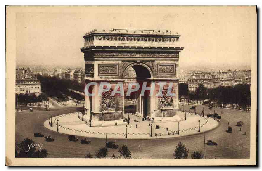 CPA Paris en flanant L'Arc de Triomphe et la Place de L'Etoile 