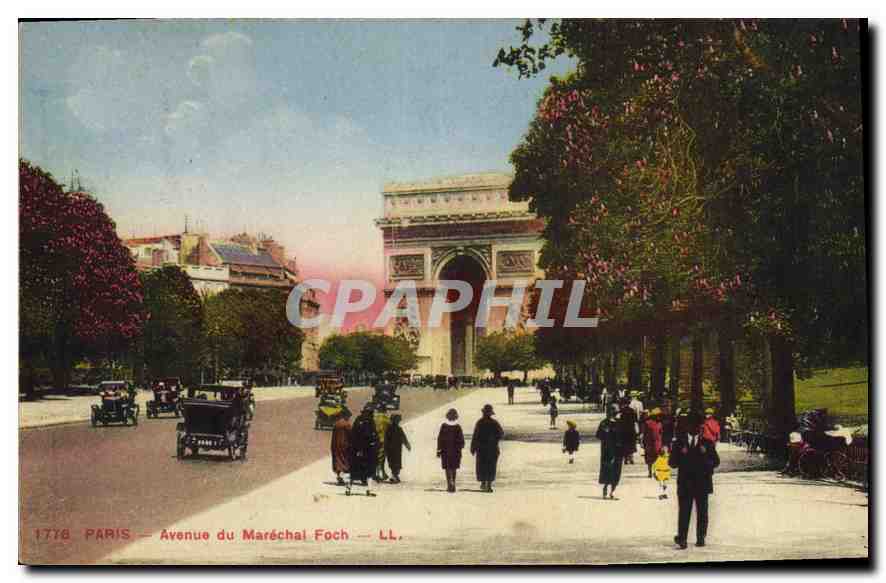 CPA Paris Avenue du Marechal Foch 
