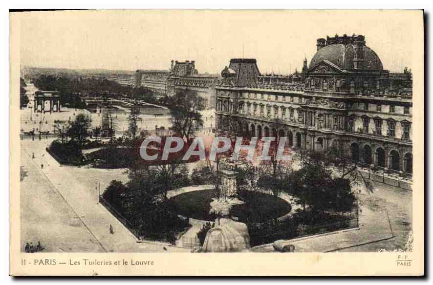CPA Paris Les Tuileries et le Louvre 