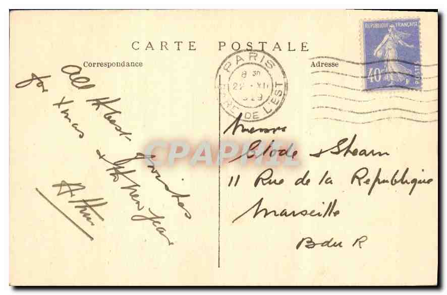 CPA Paris Les Tuileries et le Louvre  — Rückseite