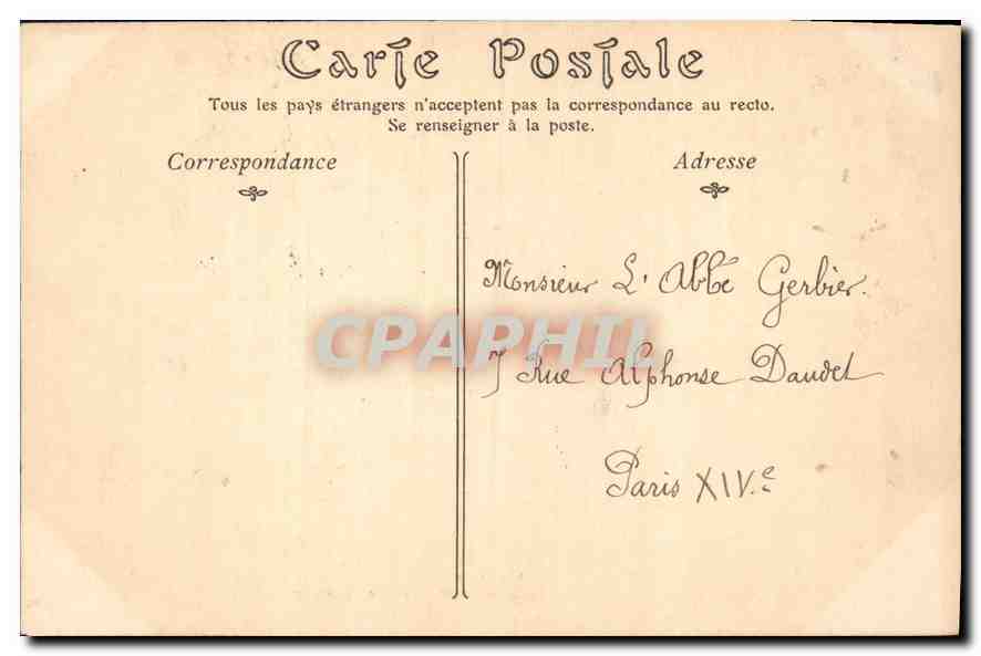 CPA Paris Eglise Saint Etienne du Mont la Chasse de sainte Genevieve  — Rückseite