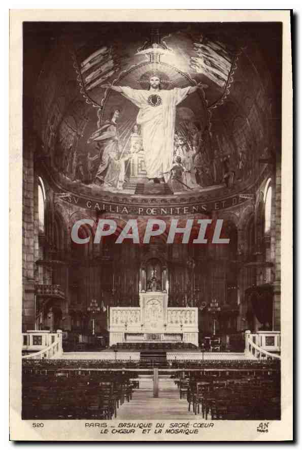 CPA Paris Basilique du Sacre Coeur le Chaur et la Mosaique 