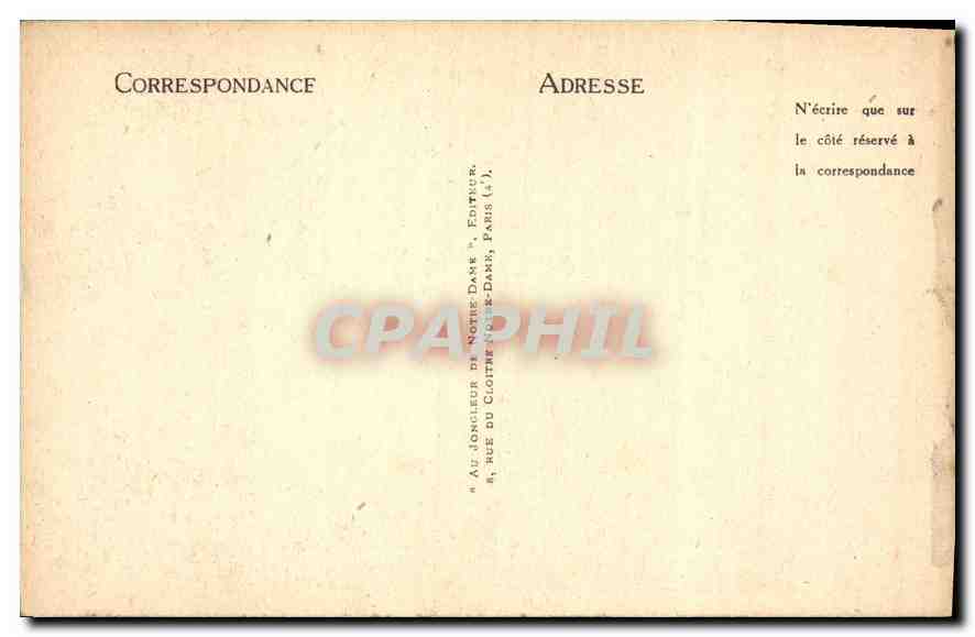 CPA Paris Notre Dame Tympan du Portail Interul Nord Detail  — Verso