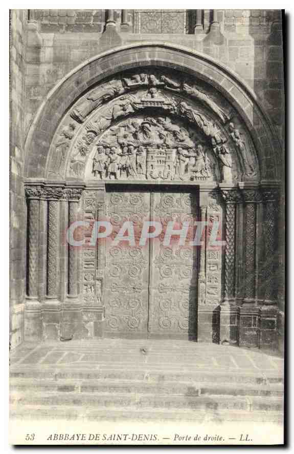 CPA Abbaye de Saint Denis Porte de droite 