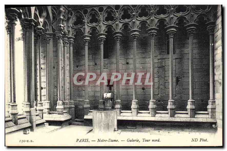 CPA Paris Notre Dame Galerie Tour nord 