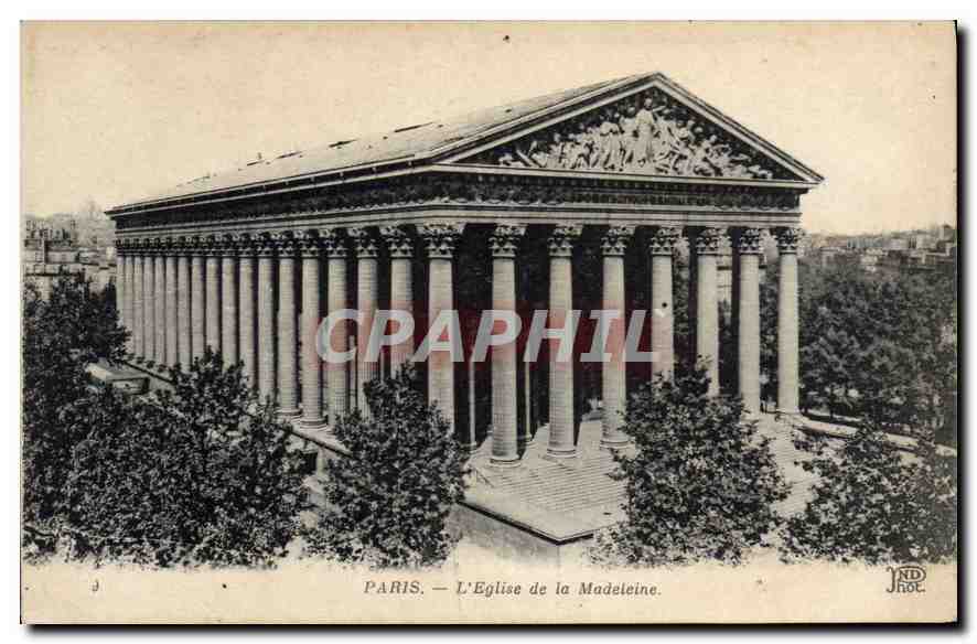 CPA Paris l'Eglise de la Madeleine 