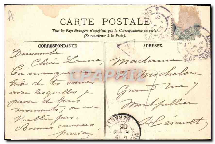 CPA Paris Notre Dame et le Pont  — Rückseite