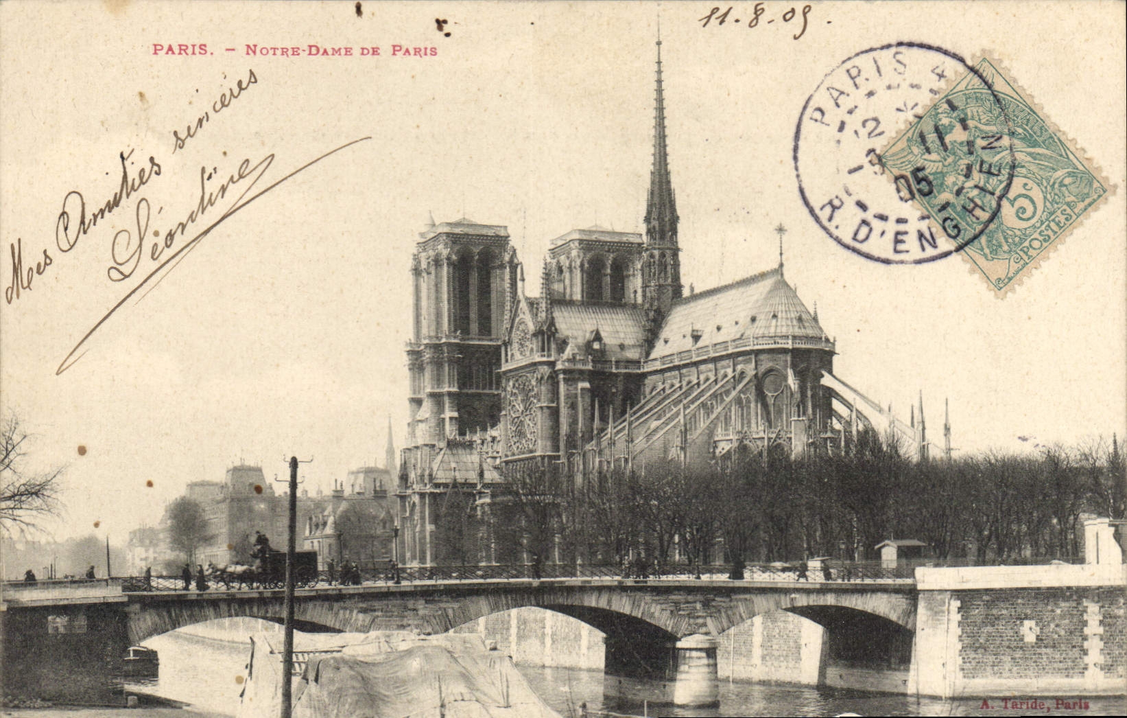 Paris - Notre-Dame de Paris — A. Tardide, Paris, n° de série non visible