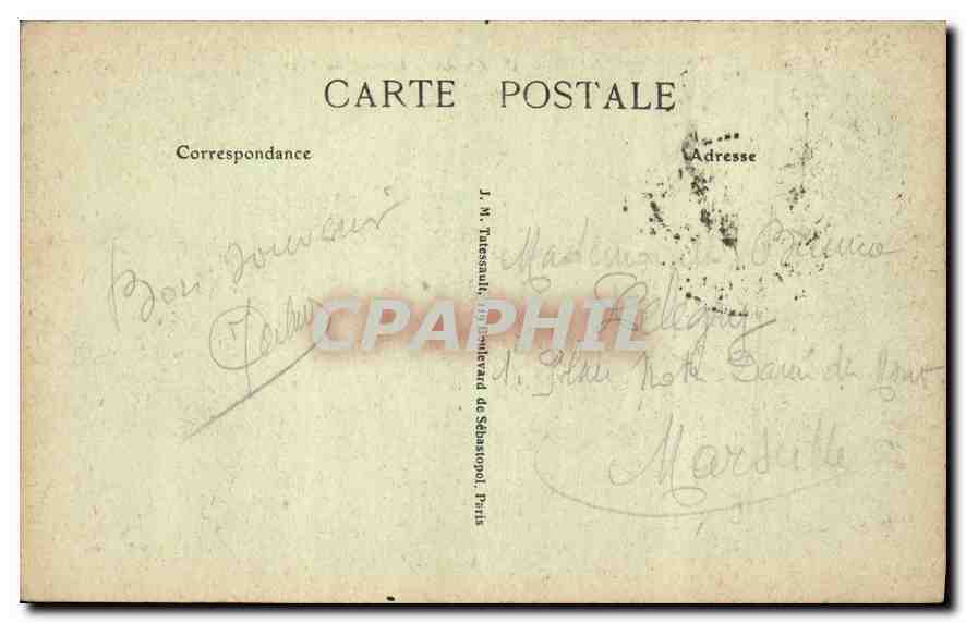 CPA Paris l'Hotel de Ville  — Rückseite