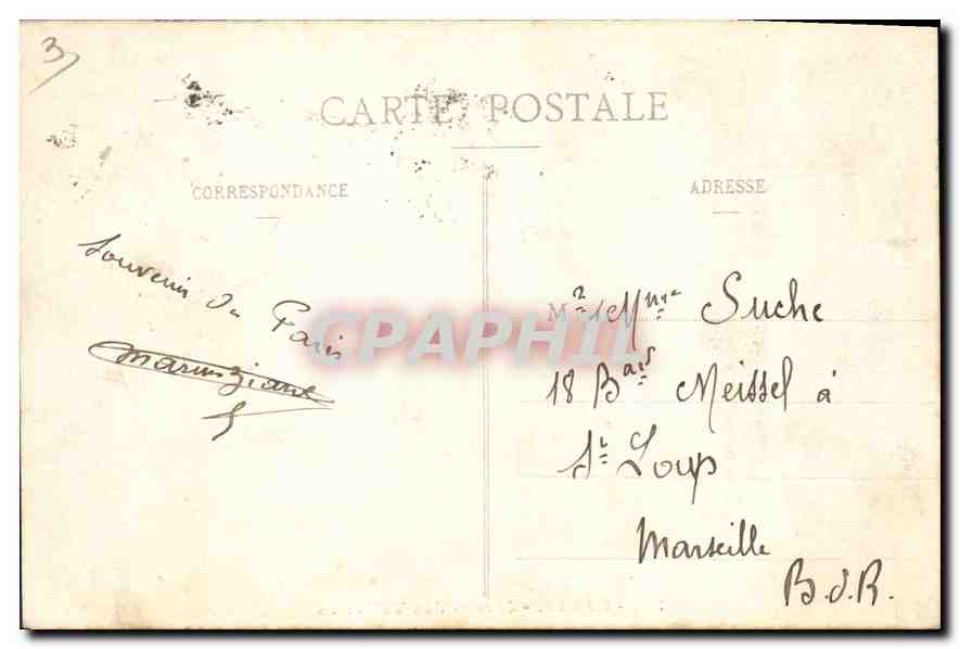 CPA Paris Jardin des Tulleries  — Rückseite