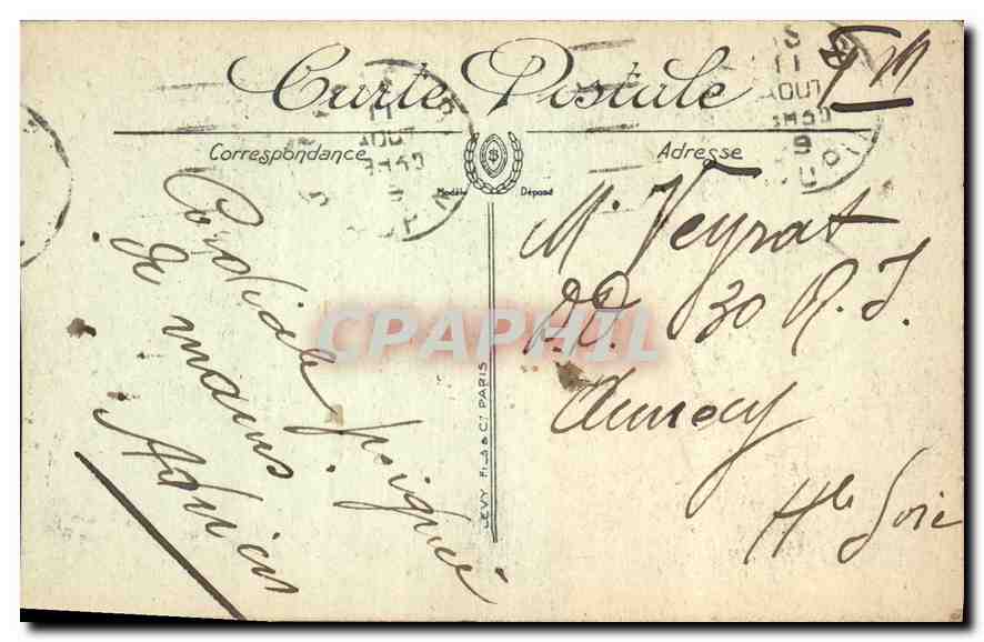 CPA Paris Le Ministere de la Guerre et le Boulevard Saint Germain  — Verso