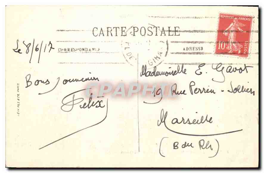 CPA Paris Le Luxembourg Fontaine de Carpeaux  — Verso