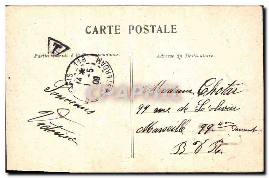 CPA Paris Notre Dame  — Verso