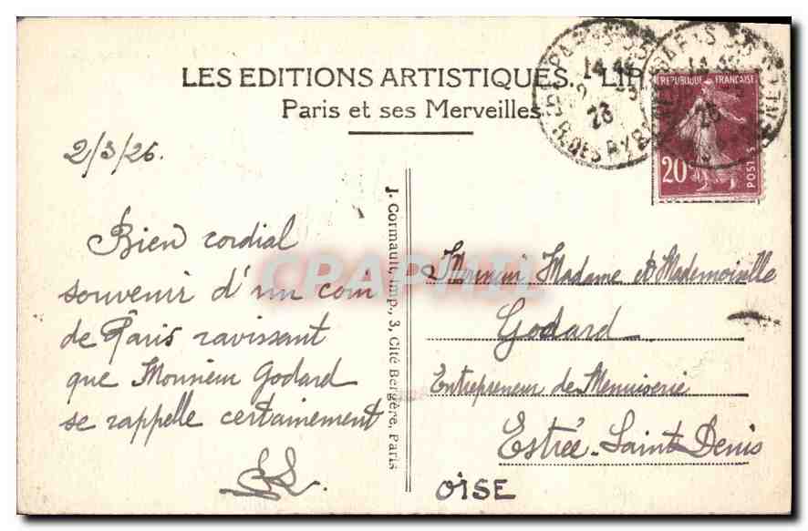 CPA Paris Parc des Buttes Chaumont Le Pont suspnedu le Lac et le Belvedere  — Rückseite
