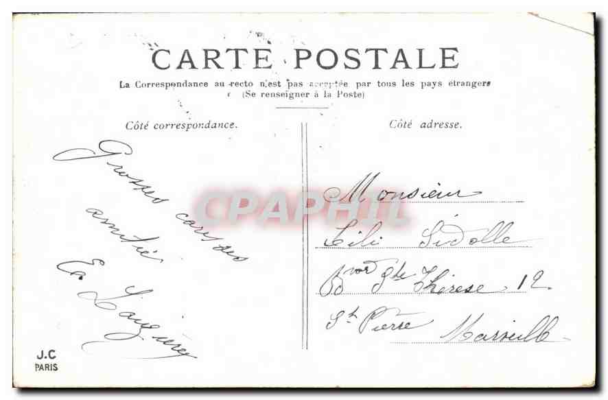 CPA Paris Notre Dame  — Verso