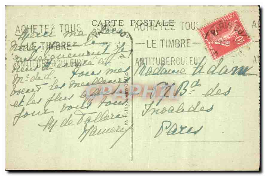 CPA Paris Funiculaire et Basilique du Sacre Coeur de Montmartre  — Rückseite
