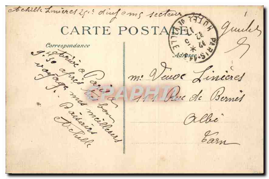 CPA Paris Place du Parvis Notre Dame Stle orival  — Rückseite