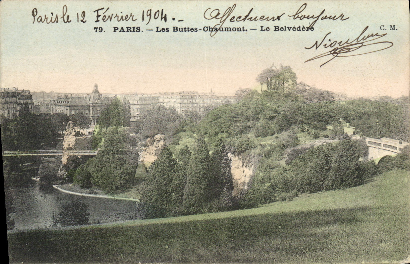 CPA Paris Les Buttes Chaumont Le Belvedere 