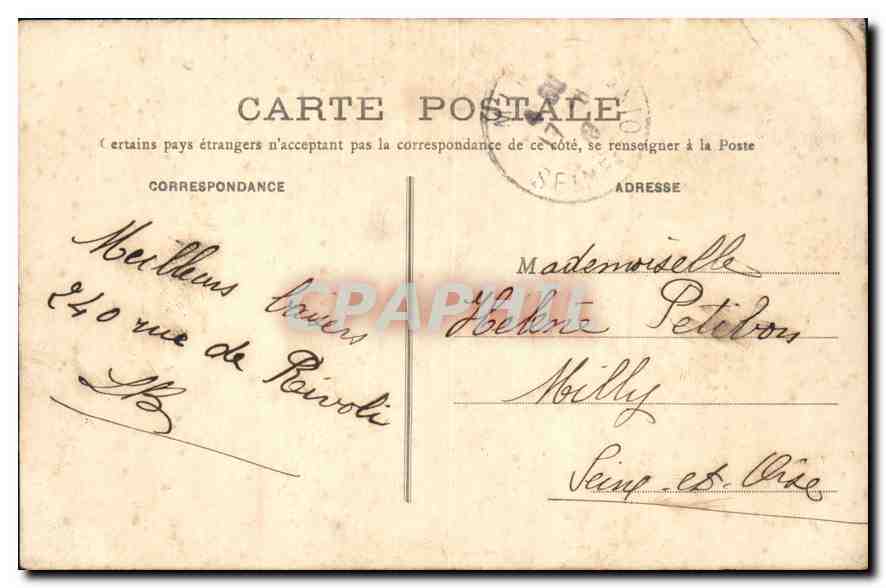 CPA Paris Grand Palais des Beaux Arts  — Rückseite