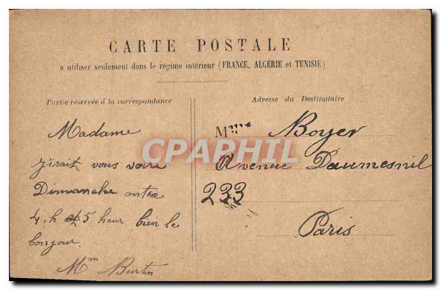 CPA Paris Monument de Victor Hugo  — Rückseite