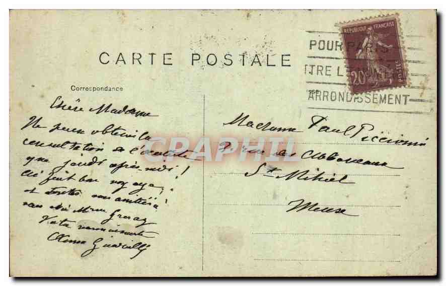 CPA Paris Colonne de Juillet Place de la Bastille  — Rückseite