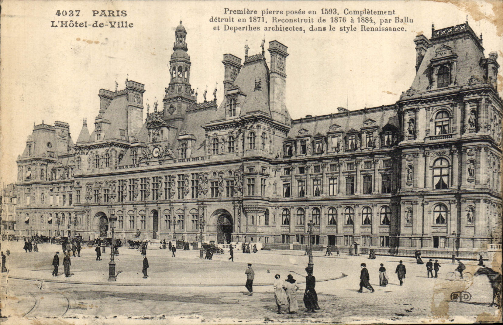 CPA Paris L'Hotel de Ville 