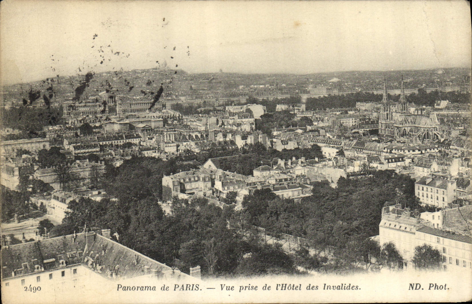 CPA Panorama de Paris Vue prise de l'Hotel des Invalides 