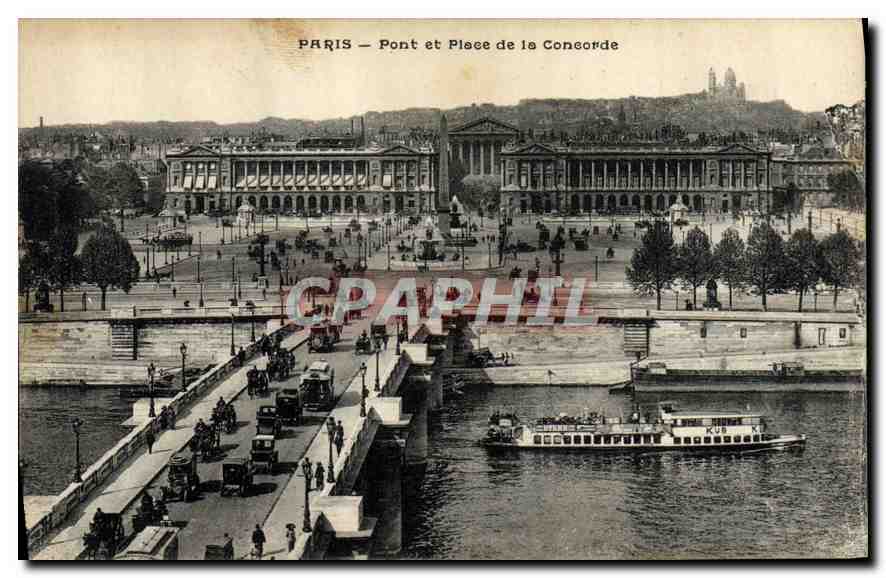 CPA Paris Pont et Place de la Concorde 