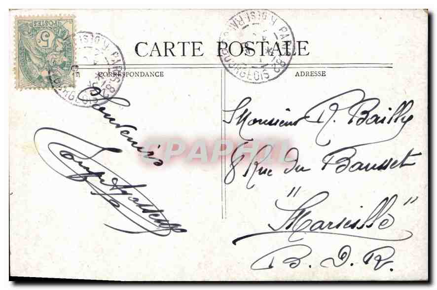 CPA Paris Fontaine St Michel  — Rückseite