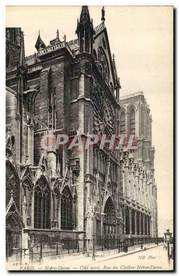 CPA Paris Notre Dame Cote nord Rue du Cloitre Notre Dame 