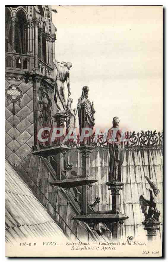 CPA Paris Notre Dame Contreforts de la Fleche 
