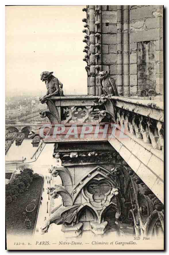 CPA Paris Notre Dame Chimeres et Gargouilles 