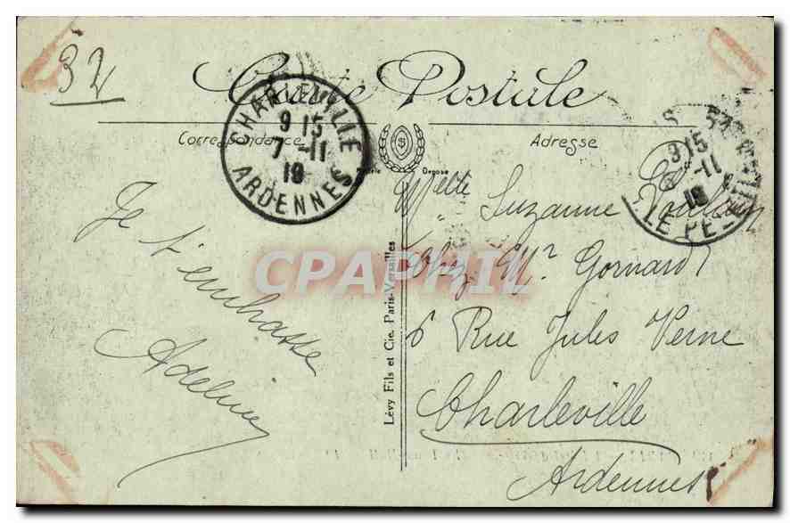 CPA Paris L'Hotel de Ville  — Rückseite