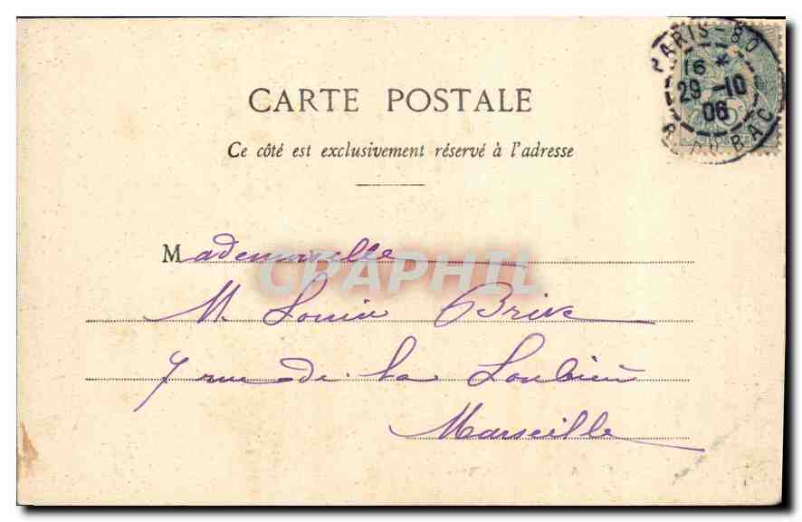 CPA Paris Les Arenes  — Rückseite