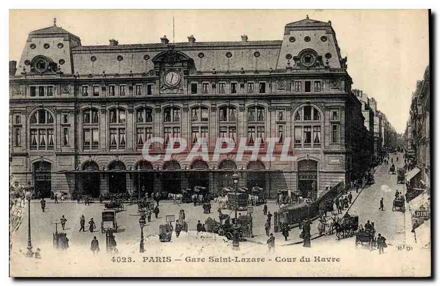 CPA Paris Gare Saint Lazare Cour du Havre 