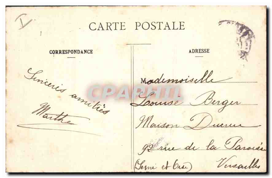 CPA Paris Arc de Triomphe et Place de l'Etoile  — Rückseite