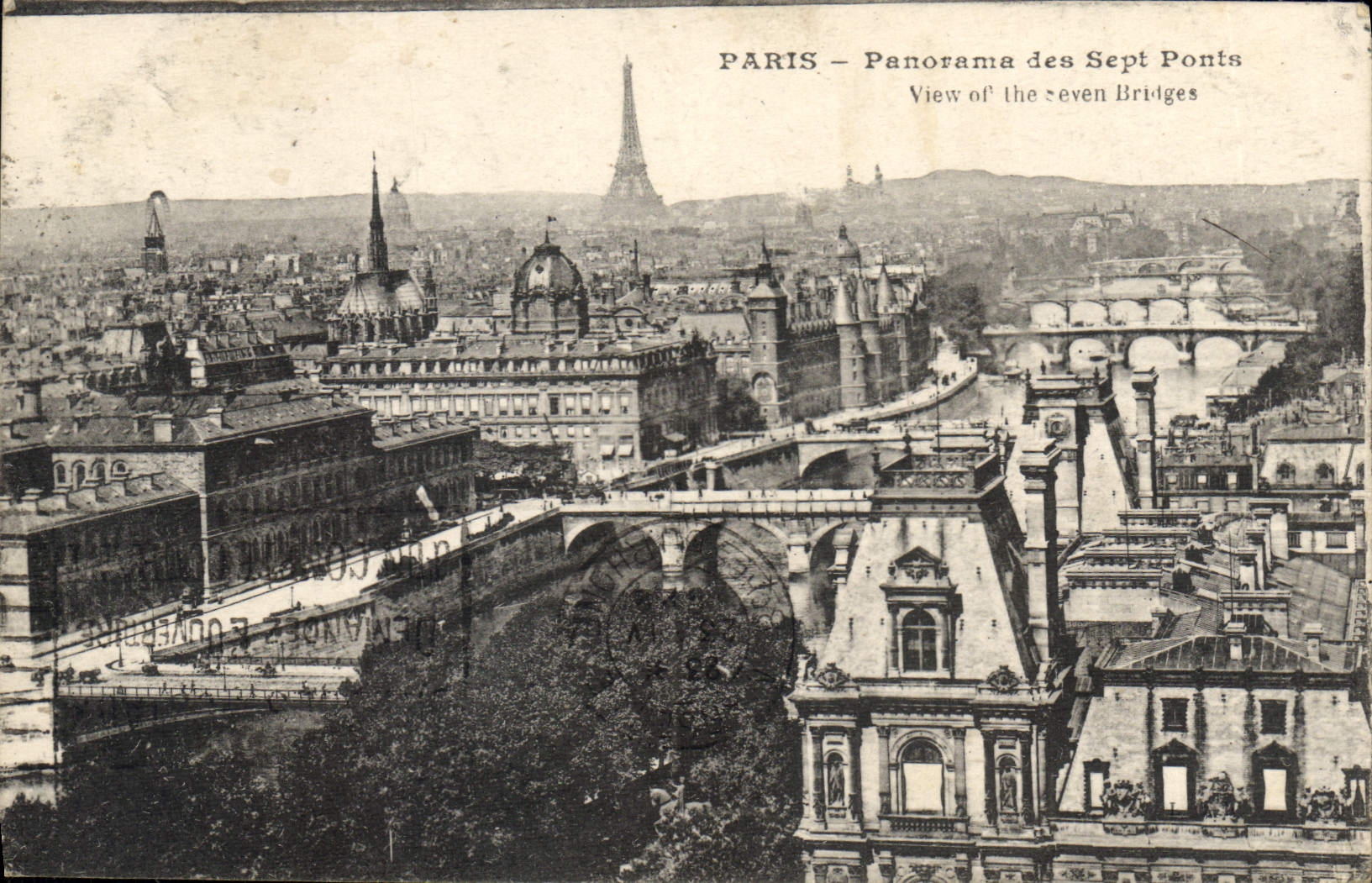 CPA Paris Panorama des Sept Ponts 