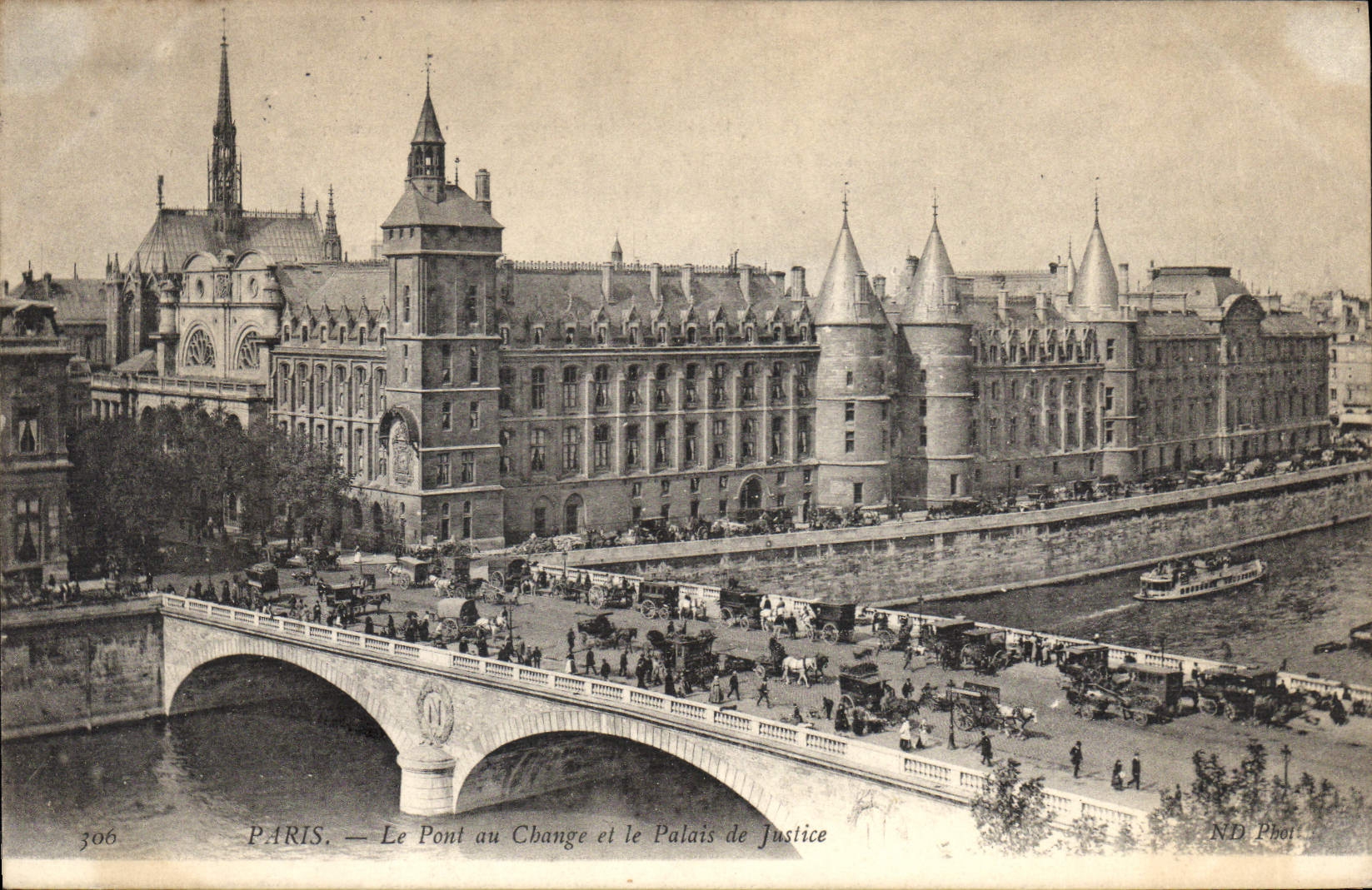 CPA Paris Le Pont au Change et le Palais de Justice 
