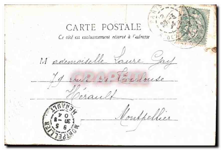 CPA Paris La Place de la Republique  — Verso